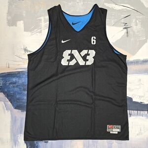 New! Nike FIBA Team 3x3 Black Reversible Basketball Jersey Men's XXL
